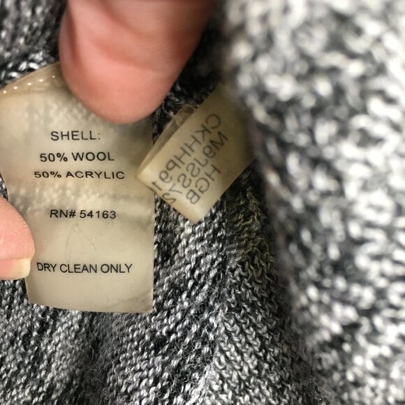 Calvin Klein Gray Heathered Lightweight Cardigan Front Pockets Size M - Picture 7 of 11